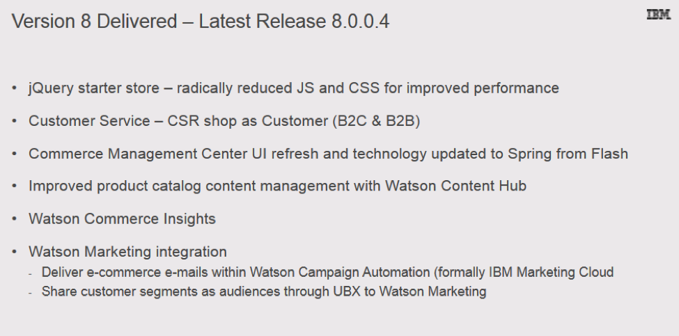 Ibm watson commerce version 8 release 8. 0. 0. 4
