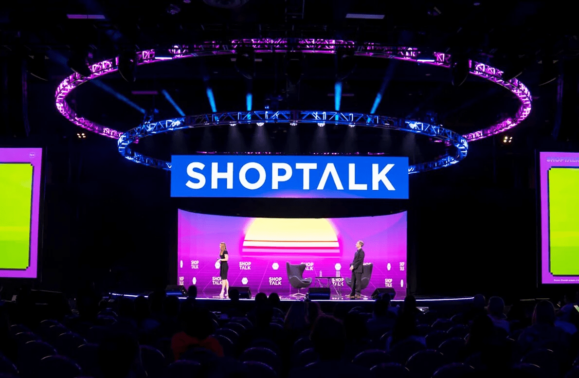 Shoptalk event stage with panel of experts